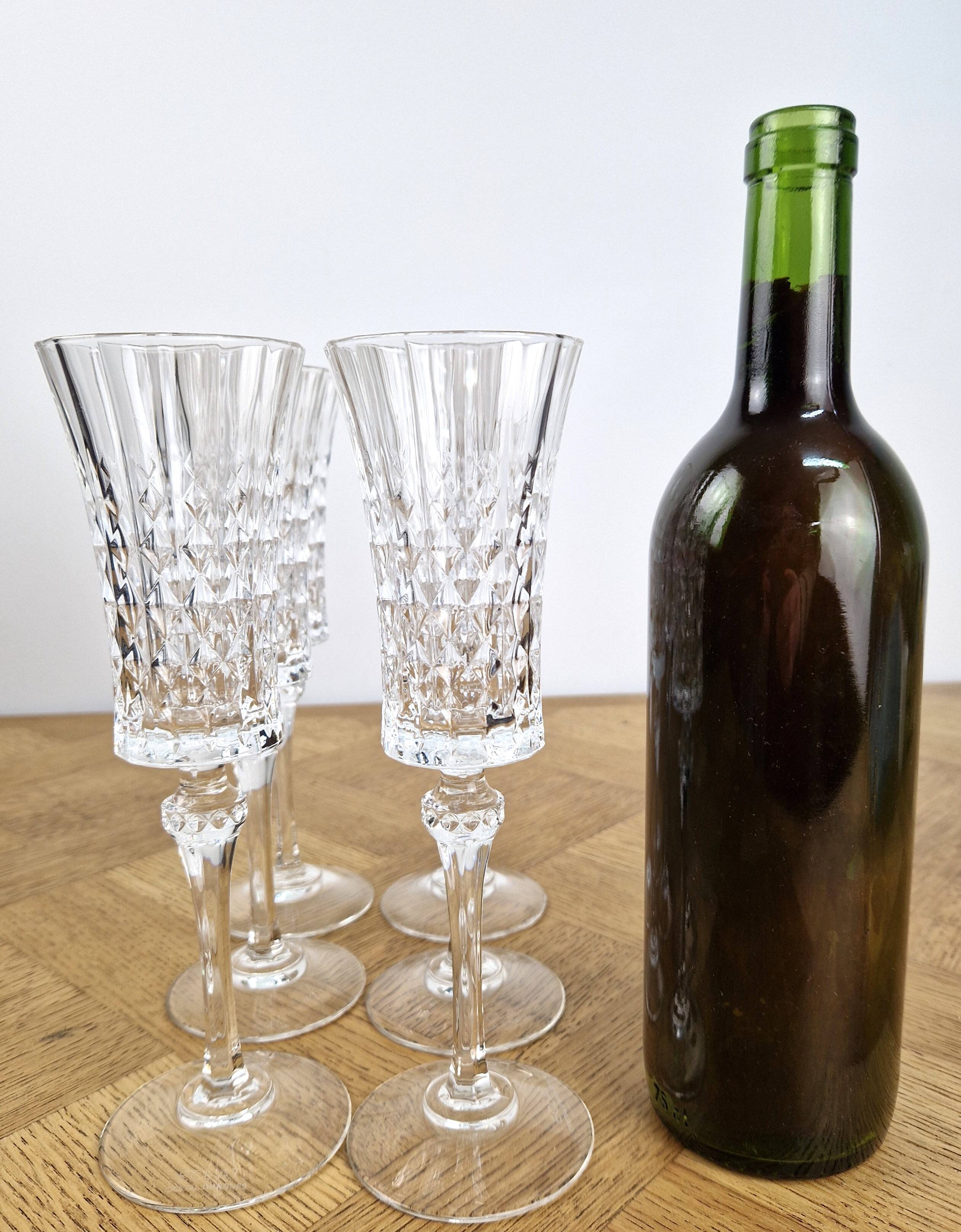 6 champagne flutes 15cl Lady Diamond Cristal d'Arques