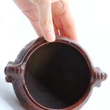 Ball vase with anthropomorphic handles signed by marivaldo Brazil