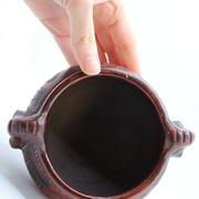 Ball vase with anthropomorphic handles signed by marivaldo Brazil