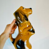 Pitcher / decanter in light brown dog slip