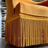 Toad armchair in ochre velvet