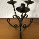 Vintage forged 3 candle holder