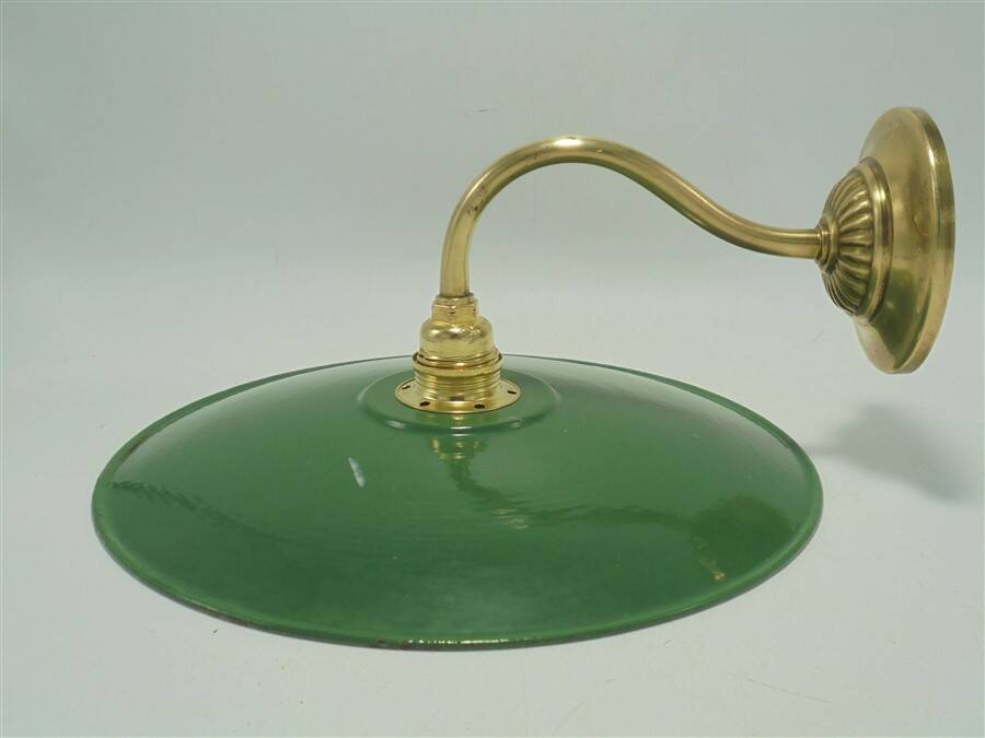 Pair of enamelled sheet metal sconces