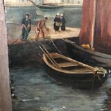 Marine on wood panel