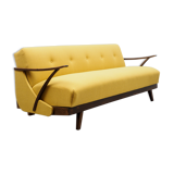 50s convertible sofa, refurbished, yellow
