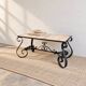 Coffee table in marble and wrought iron, Mediterranean spirit.
