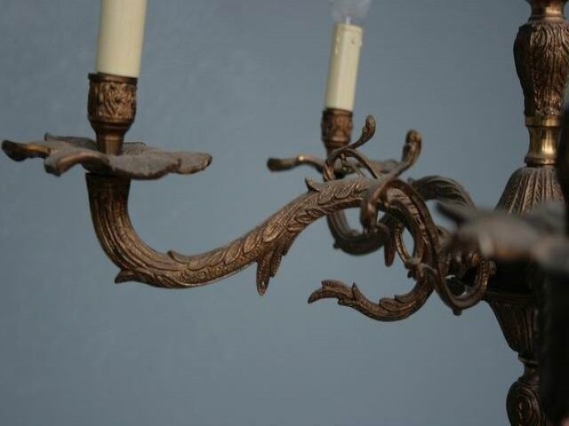 Chandelier in bronze 5 light rock