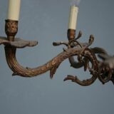Chandelier in bronze 5 light rock