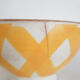 Yellow Scottish Sarreguemines earthenware piedouche bowl, Digouin
