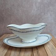 Large antique sauceboat Gien – Ironstone – Dreux model