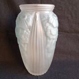 Molded glass vase, 1940s