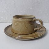 3 stoneware cups