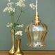 Vintage amber glass tulip pendant light