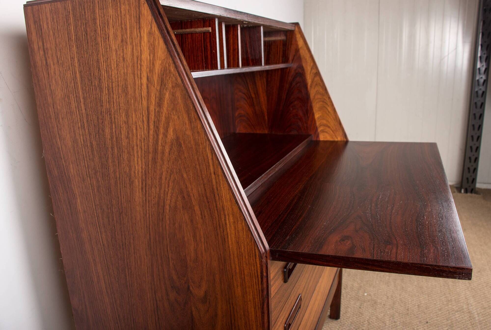Secretary, desk, Danish in Rio rosewood by Dyrlund 1960.
