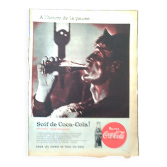 Une publicité papier   Coca -Cola    issue d'une revue d'époque