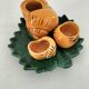Pair of snail-shaped bowls and their leaf-shaped saucers – 1950s-1960s