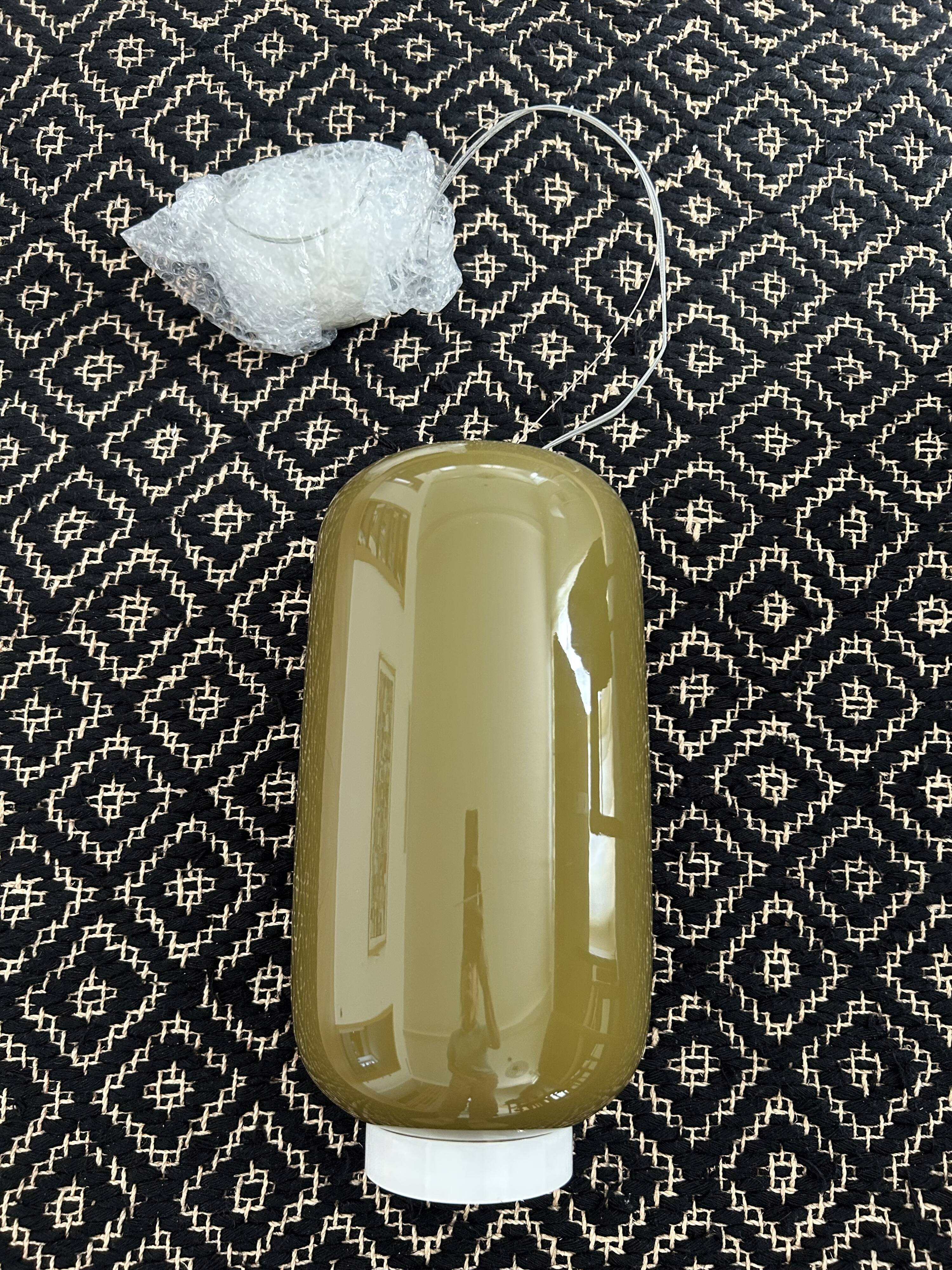 Chouchin No. 2 khaki glass pendant light by Foscarini