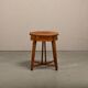 Table d'appoint octogonale en chêne de l'École de La Haye Art Déco architecturale