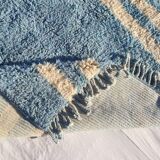 Tapis bleu marocain en laine 150cmx250cm