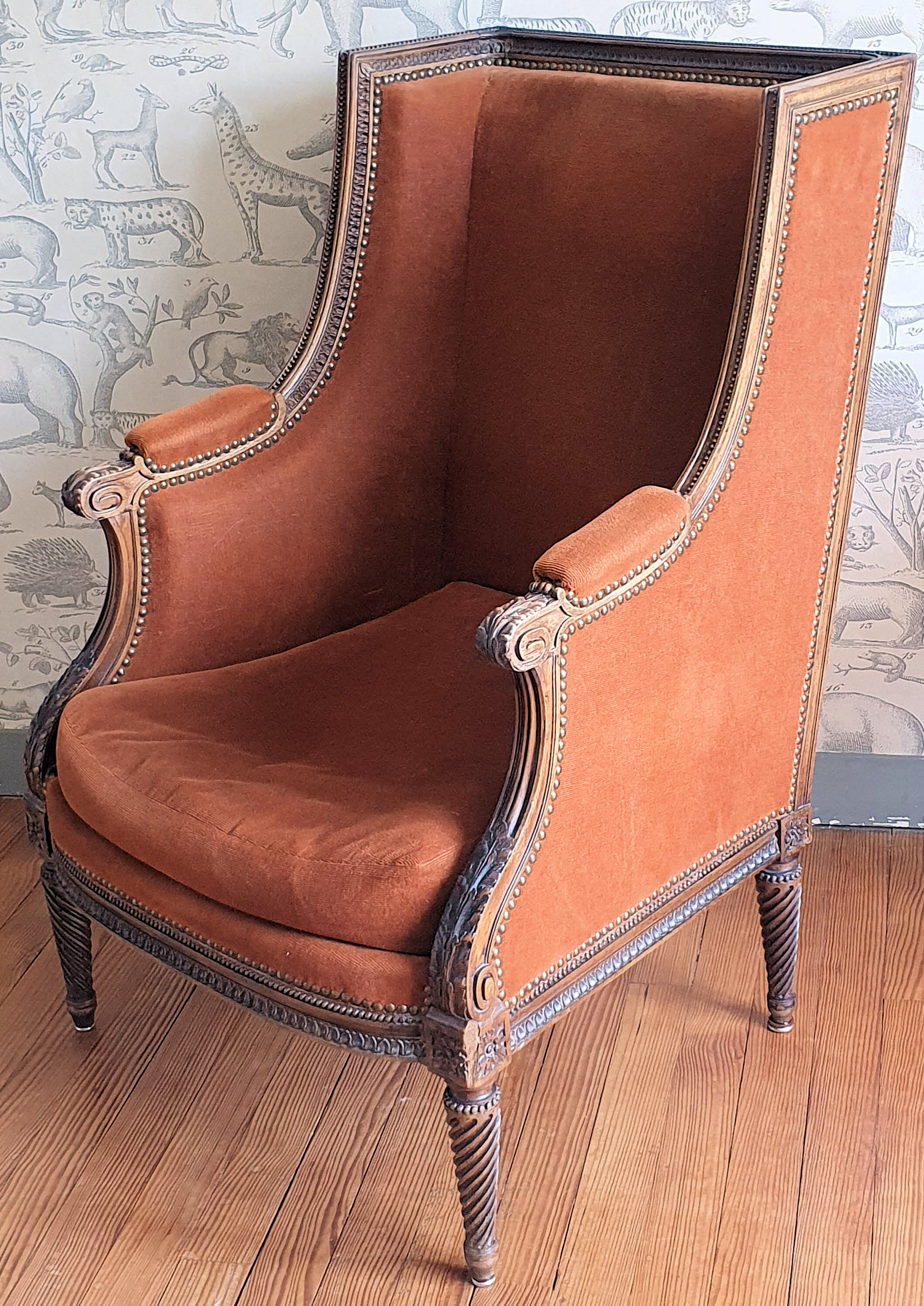 Eared shepherdess armchair