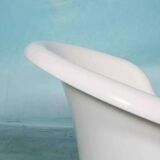 Space-age shell chair with storage, Ikea Popptorp chair.