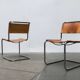 German vintage leather cantilever chairs S33 by Mart Stam for Thonet, set of 8