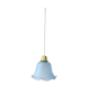 Blue glass tulip suspension lamp
