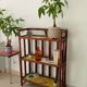 Vintage library shelf in bamboo and rattan 60s/70s
