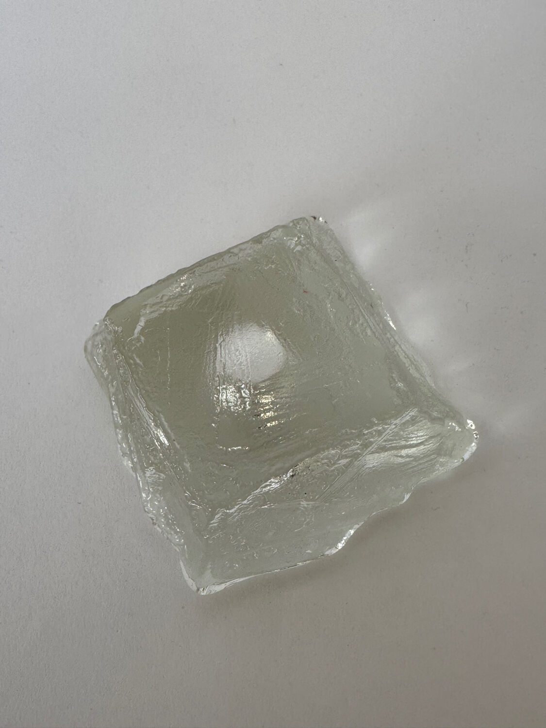 Vintage Modernist Ice Squared Candle Holder by Göte Augustsson, Ruda G