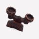 Brutalist wooden candlestick