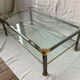 Table basse verre et laiton
