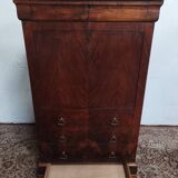 Louis Philippe secretary in oak and burr walnut