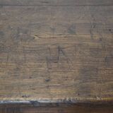 Early 19th-Century French Oak Dining Table with One Drawer