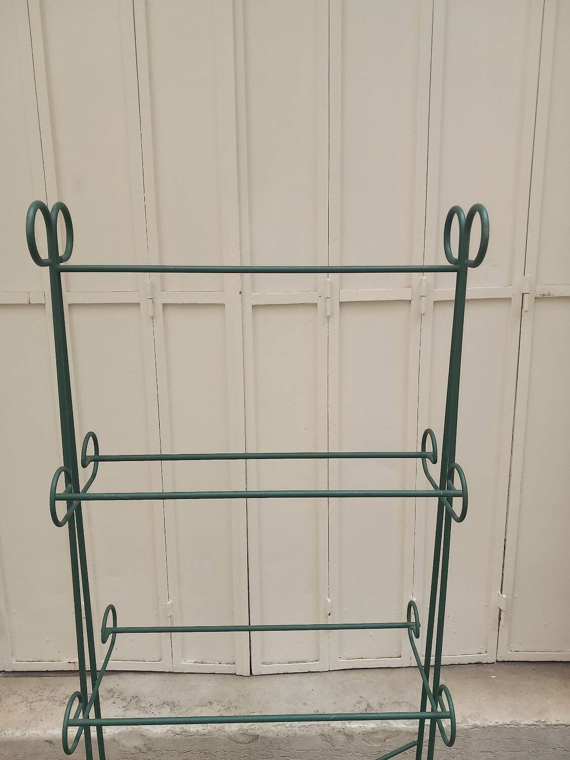 Wrought iron towel rack