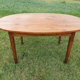 Oval cherry farmhouse table
