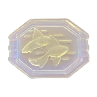 Opalescent fish ashtray, art deco