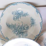 4 vintage hollow plates in iron earth from L&G model Carnations 220517