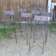 Série de 8 chaises de jardin en fer forgé