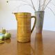 Vintage yellow glazed stoneware jug