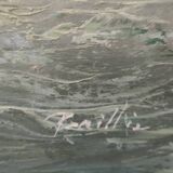 Oil on canvas marine signed