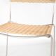Suite de 4 chaises en osier et chrome