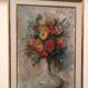 Still life painting with a vase of flowers by Osman DE Scolari (Palermo, 1908 - Florence, 1998)