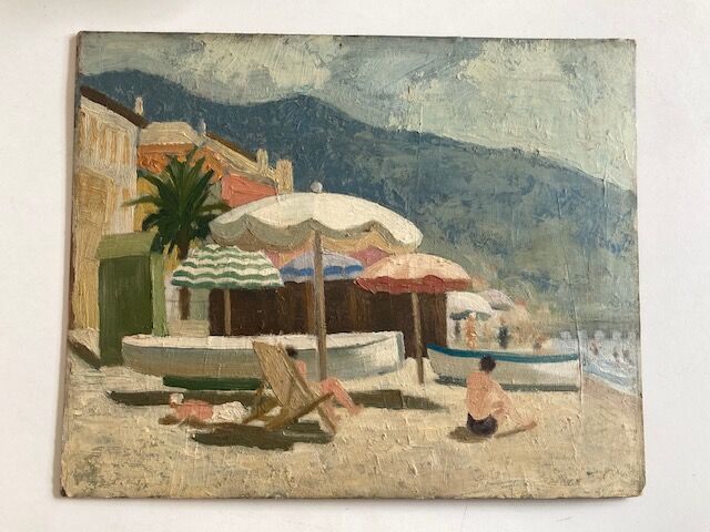 Beach scene 1960 cote d'azur