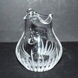 Petit pichet broc en cristal taillé vintage 8 cm - pot à lait crème