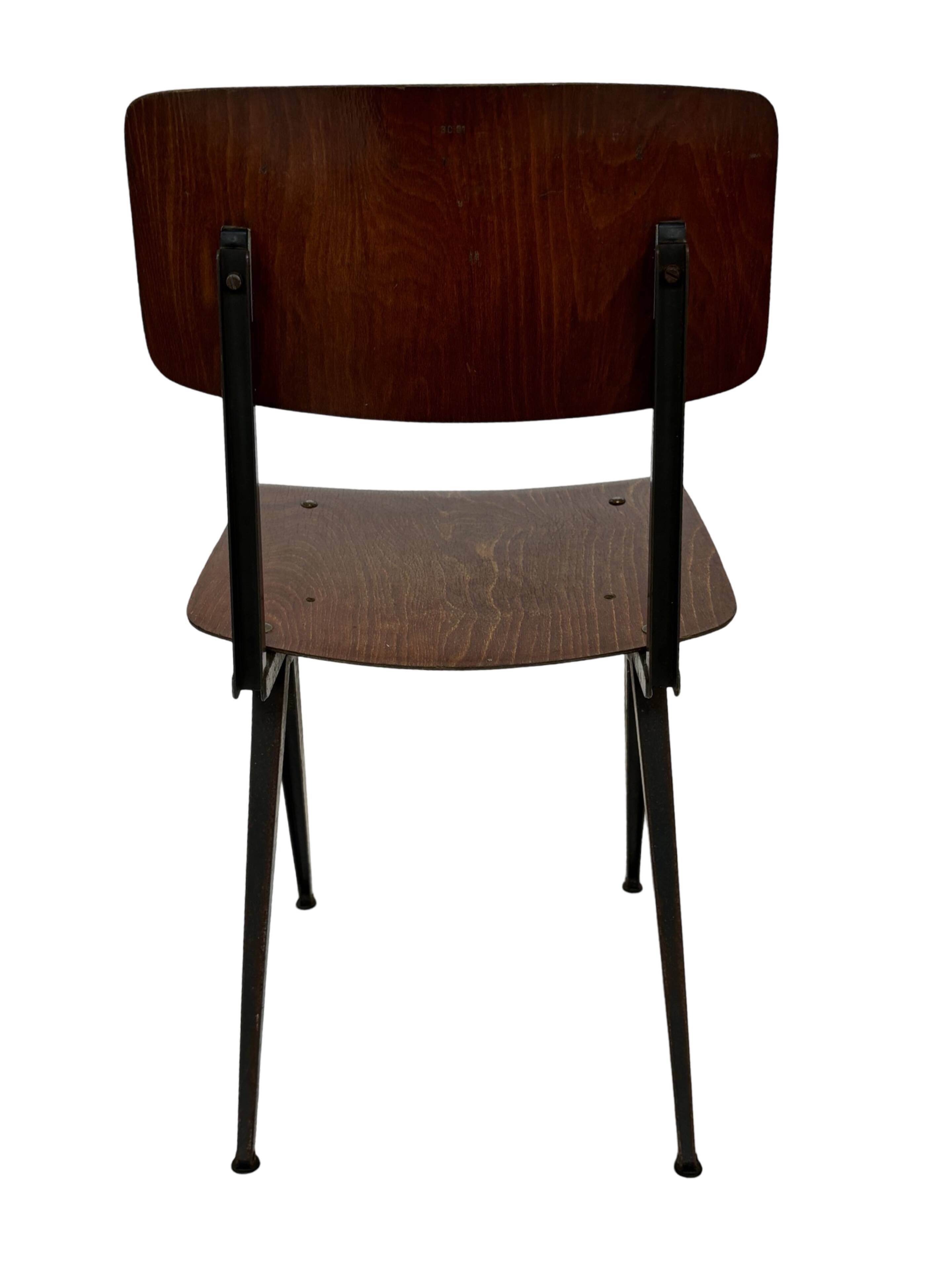 Vintage Marko holland industrial school chair 60's netherlands design