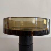Flush mount in glass and yellow-brown metal by Seguso, 1950s, Italy.