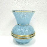 Blown and gilded spotted glass vase circa 1950