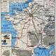 1964 School Map Railways of France