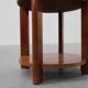 Art Deco stool in wood with original fabric, France ca. 1920