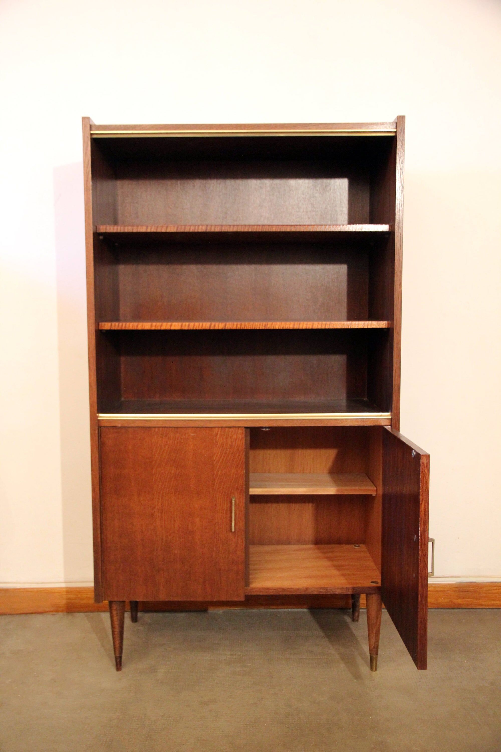 Vintage glass library furniture